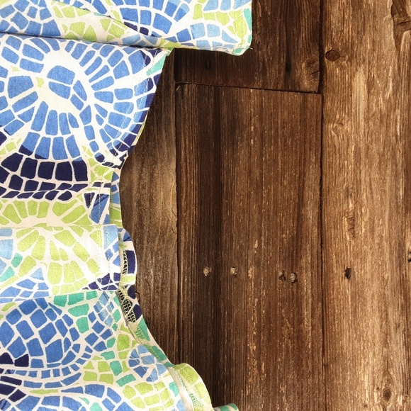 Caribbean Joe & Company turquoise green, blue, & white dress, Size M - Picture 5 of 7